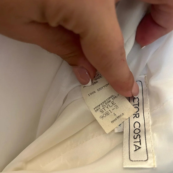 ! Vintage 80s Victor Costa Strapless dress - Picture 5 of 6